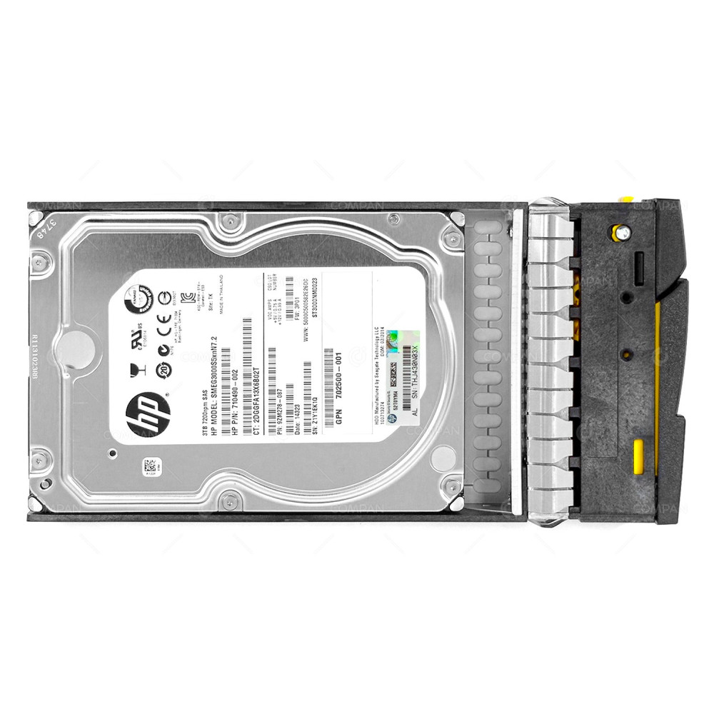750788-001 HP HDD 3TB  7.2K  SAS 6G  3.5" LFF  HOT-SWAP  FOR HPE 3PAR M6720